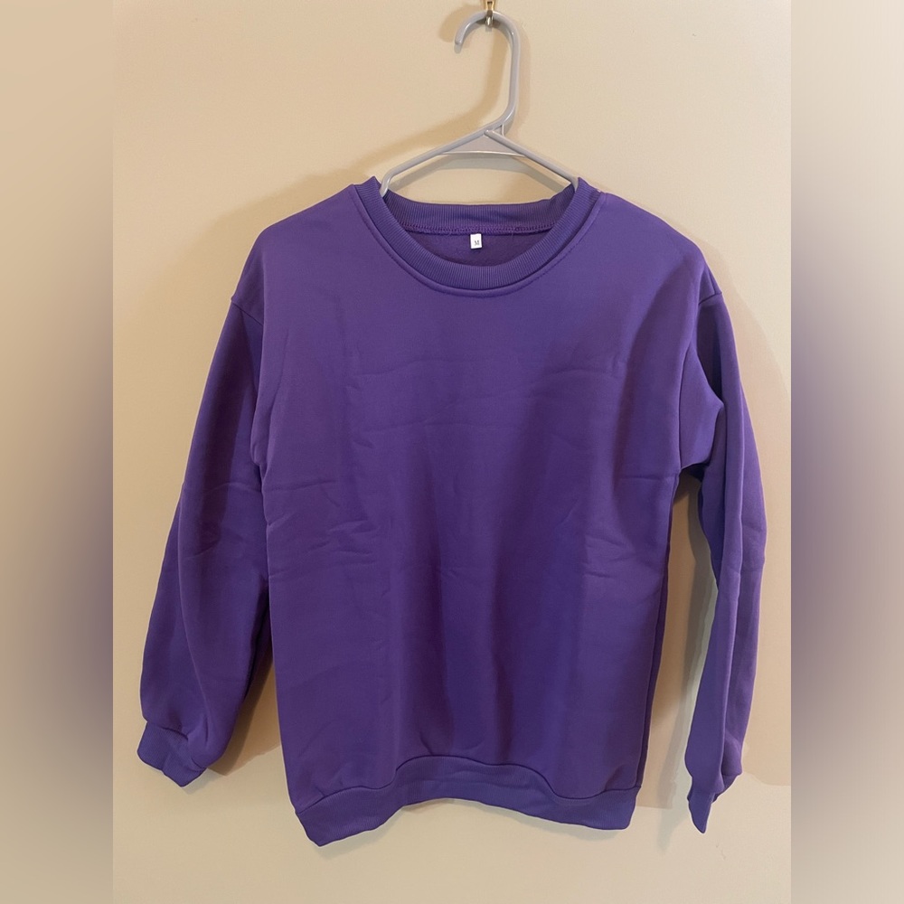 Scuba Sweatshirt, Royal Purple, Sz medium but FITS like a SMALL